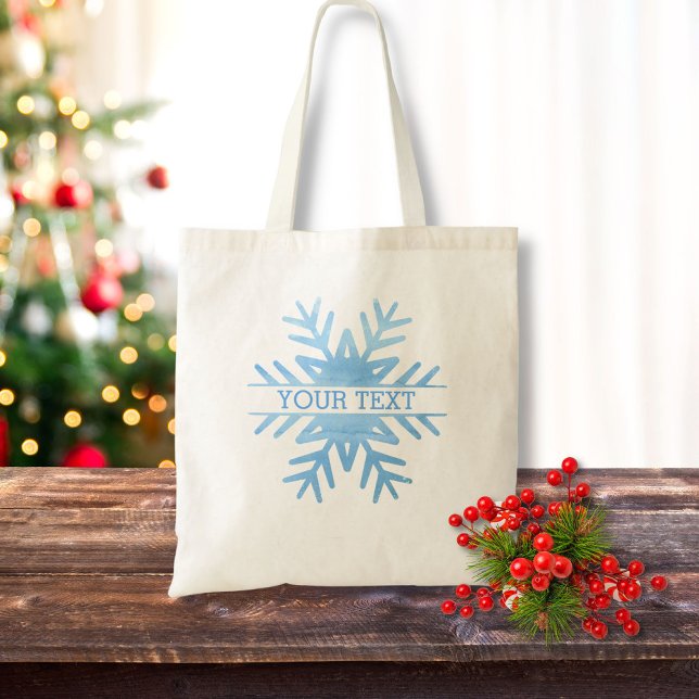 Bolso De Tela Vacaciones de invierno con copo de nieve personali (Subido por el creador)