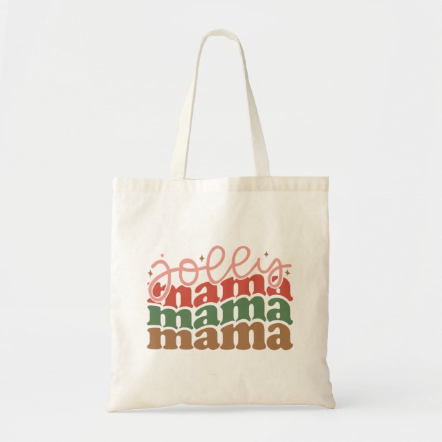 Bolso De Tela Vacaciones de los Navidades de Jolly Mama Retro Gr (Frente)