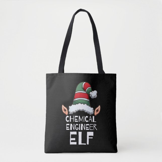 Bolso De Tela Vacaciones de Navidades Elf de ingeniero químico (Anverso)