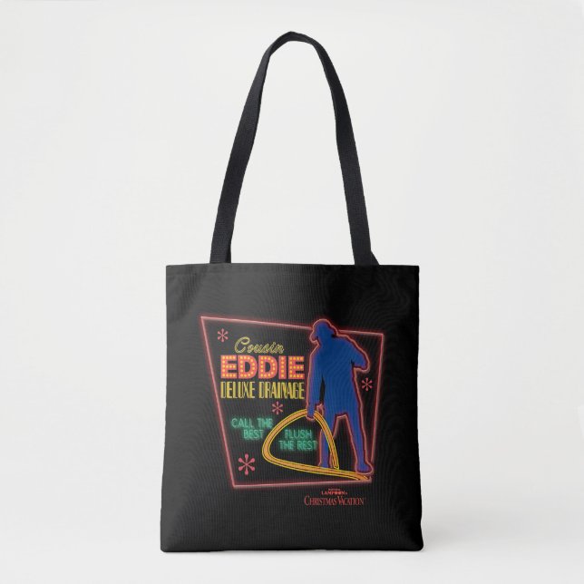 Bolso De Tela Vacaciones de navidades | Rótulo Cousin Eddie Neon (Anverso)