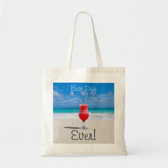 Bolso De Tela Vacaciones de playa ideales (Frente)