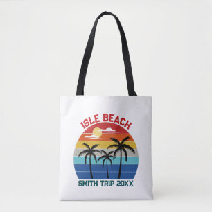 Bolso De Tela Vacaciones de playa personalizadas para familias