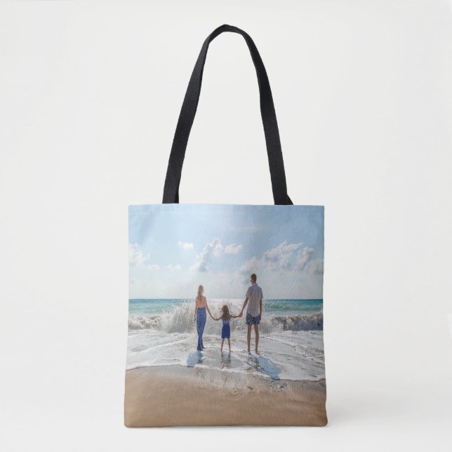 Bolso De Tela Vacaciones de verano con fotos familiares (Anverso)