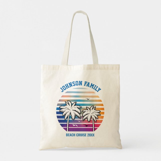 Bolso De Tela Vacaciones de verano de Personalizado de la Reunió (Reverso)