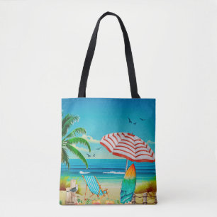 Bolso De Tela Vacaciones de verano en la playa, Relajación