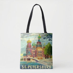Bolso De Tela Vacaciones del viaje del vintage de St Petersburg