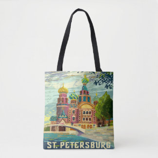 Bolso De Tela Vacaciones del viaje del vintage de St Petersburg