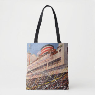 Bolso De Tela Vacaciones en crucero vintage; Fiesta de despedida