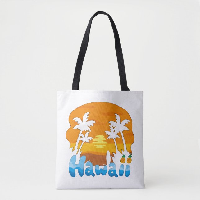 Bolso De Tela Vacaciones en Hawái  (Anverso)