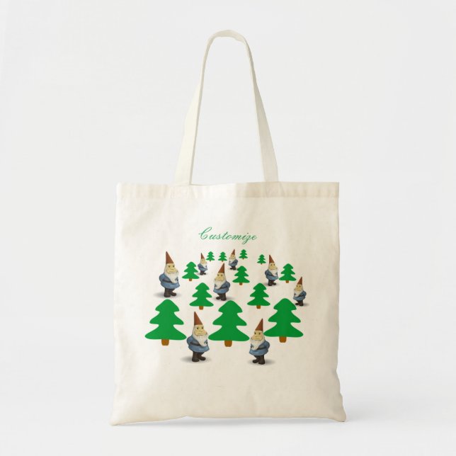 Bolso De Tela Vacaciones en invierno añaden truenos de árboles n (Frente)