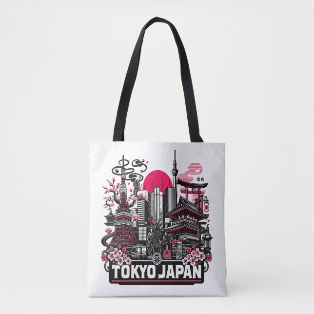 Bolso De Tela Vacaciones en Tokio Japón (Anverso)