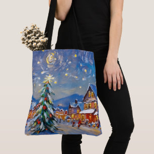Bolso De Tela Vacaciones en Winter Village