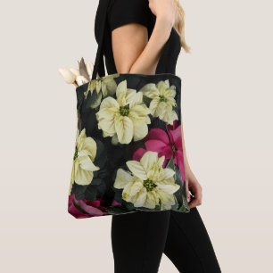Bolso De Tela Vacaciones estacionales Poinsettias Floral