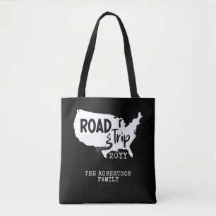 Bolso De Tela Vacaciones familiares de personalizados Mapa de