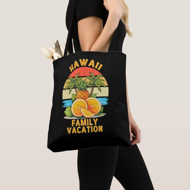 Bolso De Tela Vacaciones familiares en Hawái (Detalle)
