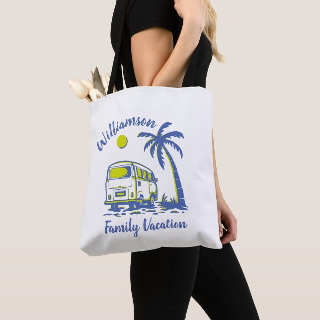 Bolso De Tela Vacaciones familiares personalizadas (Detalle)