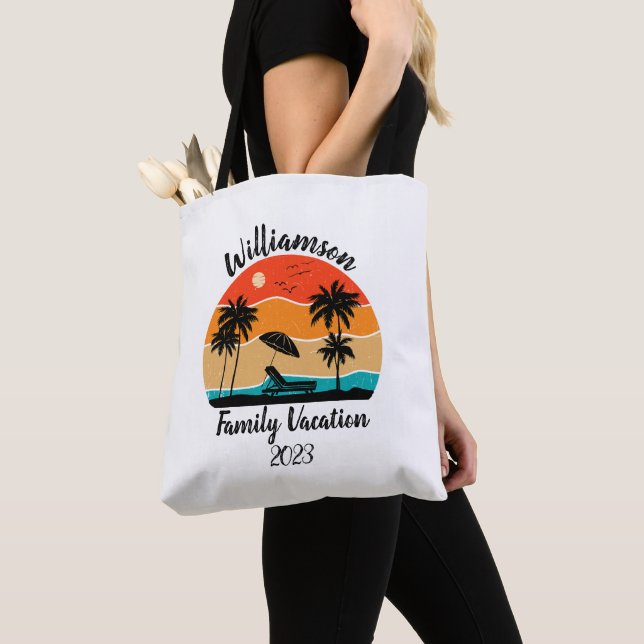 Bolso De Tela Vacaciones familiares personalizadas (Detalle)