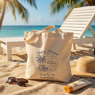 Bolso De Tela Vacaciones Familiares Personalizadas Minimalistas