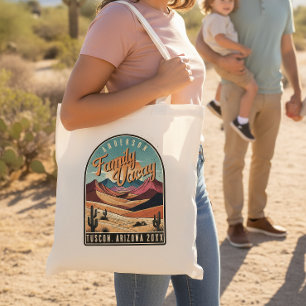 Bolso De Tela Vacaciones Familiares Retro en el Desierto ID1134