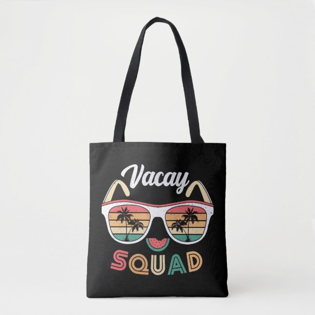 Bolso De Tela Vacaciones Vacay Squad Funny Beach Summer (Anverso)