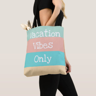 Bolso De Tela Vacaciones Vibes sólo retro striped Tote Bag