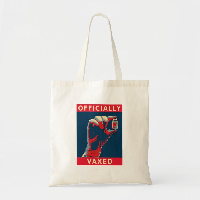 Bolso De Tela Vacunado Oficialmente (Frente)