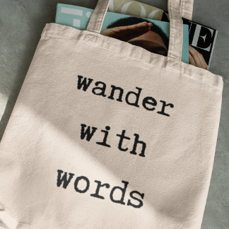 Bolso De Tela Vagar con Palabras Libro Inspirador Amante Viajero