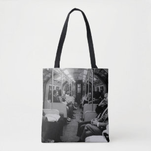 Bolso De Tela vagón interior de Inglaterra de Vintage