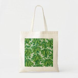 Bolso De Tela Vainas de Guisantes de Jardín Patrón Botánico de V