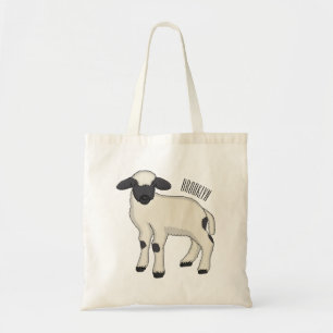 Bolso De Tela Valais Blacknose ilustracion personalizado ovino