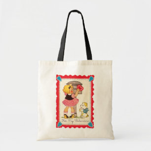 Bolso De Tela Valentine, Chica, Cachorro