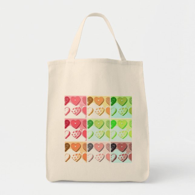 Bolso De Tela Valentine Cookie Hearts (Frente)