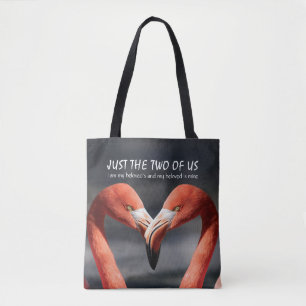 Bolso De Tela Valentine Flamingo Christian SOLO LOS DOS DE NOSOT