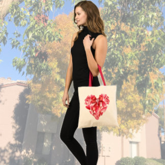 Bolso De Tela Valentine Hearts Tote Bag