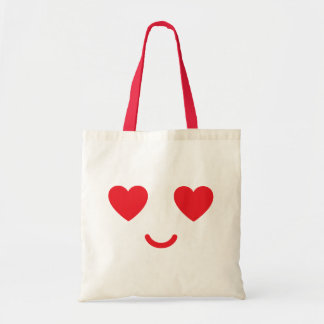 Bolso De Tela Valentine’s Day Heart Eyes Smile Cute Love Face 