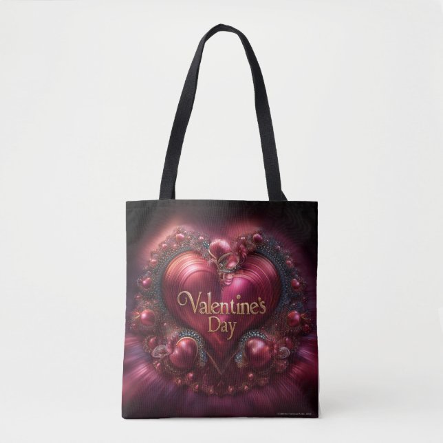 Bolso De Tela Valentine’s Day Tote Bag | Romantic, Cute (Anverso)
