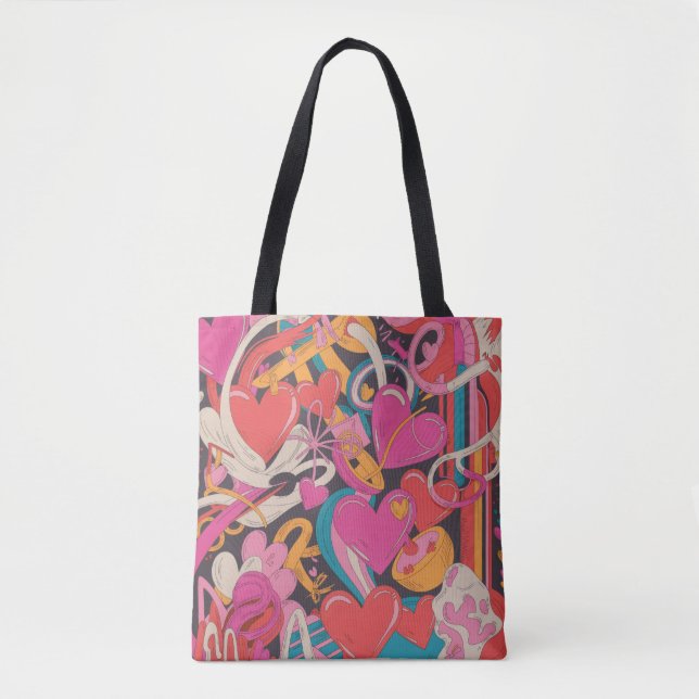 Bolso De Tela Valentine’s Day Tote Bag | Romantic, Cute (Anverso)