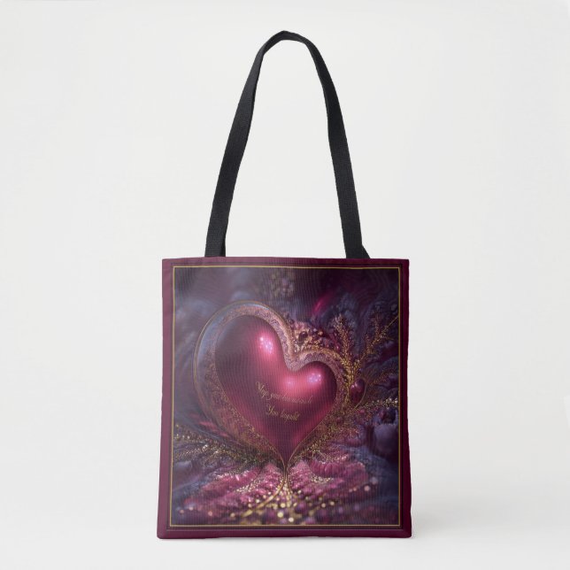Bolso De Tela Valentine’s Day Tote Bag | Romantic, Cute (Anverso)