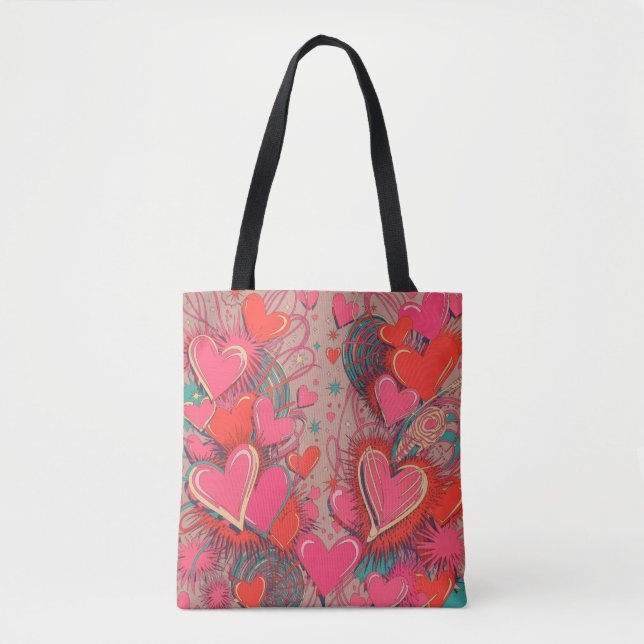 Bolso De Tela Valentine’s Day Tote Bag | Romantic, Cute (Anverso)