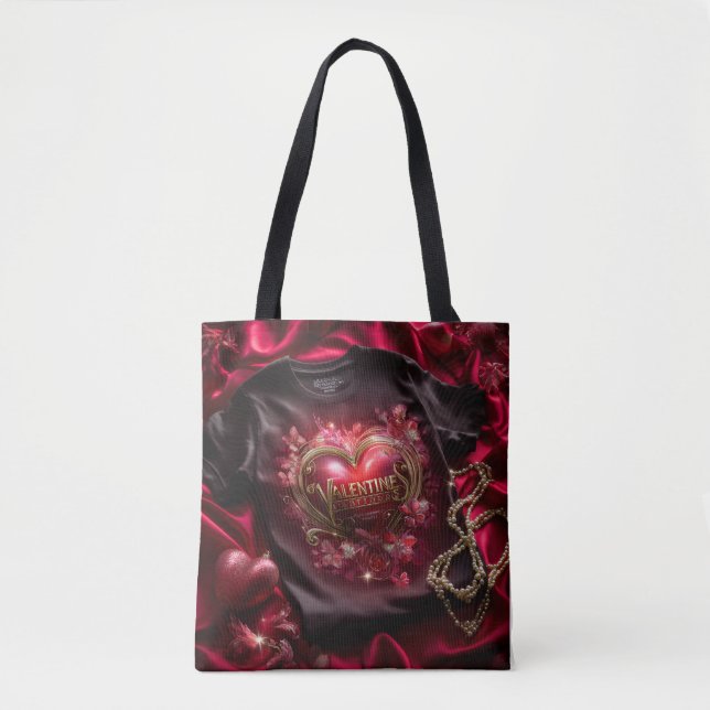 Bolso De Tela Valentine’s Day Tote Bag | Romantic, Cute (Anverso)