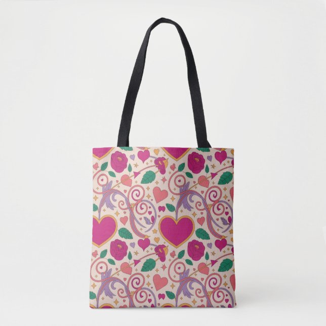 Bolso De Tela Valentine’s Day Tote Bag | Romantic, Cute (Anverso)