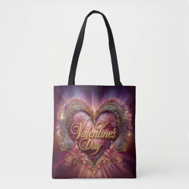 Bolso De Tela Valentine’s Day Tote Bag | Romantic, Cute (Anverso)