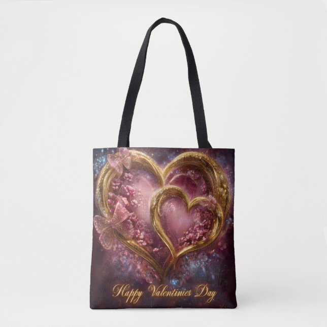 Bolso De Tela Valentine’s Day Tote Bag | Romantic, Cute (Anverso)