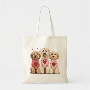Bolso De Tela Valentines Goldendoodle Dogs