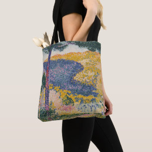 Bolso De Tela Valle con la sombra del abeto en la montaña