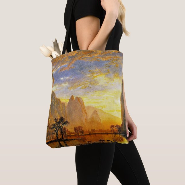 Bolso De Tela Valle de Yosemite por Albert Bierstadt (Detalle)