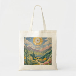 Bolso De Tela Valle Tranquilo: Paisaje Pastel