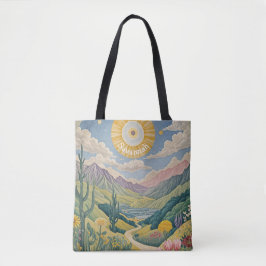 Bolso De Tela Valle Tranquilo: Paisaje Pastel