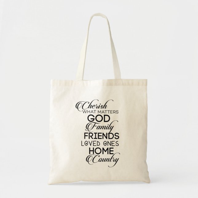 Bolso De Tela Valorar lo que importa (Frente)