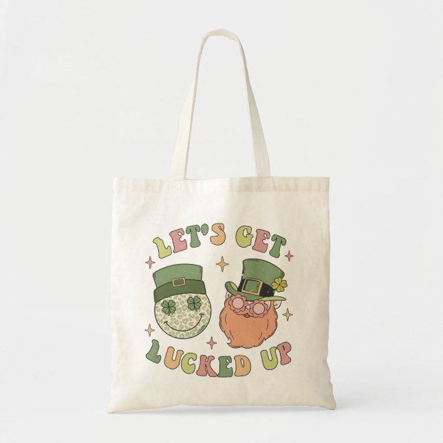Bolso De Tela Vamos a dejarnos engañar - Funny Leprechaun Clover (Frente)